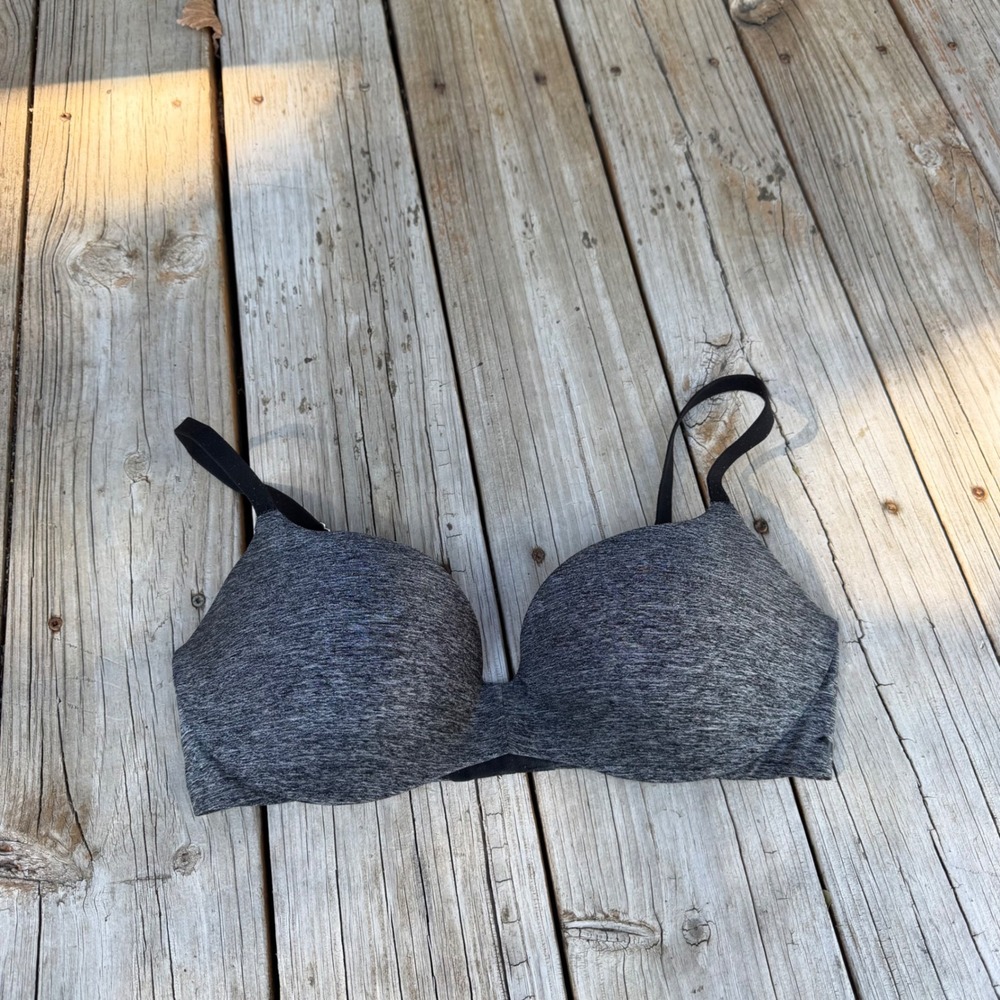 Victoria's Secret PINK Light Lift Bra 36C Gray Marl Casual